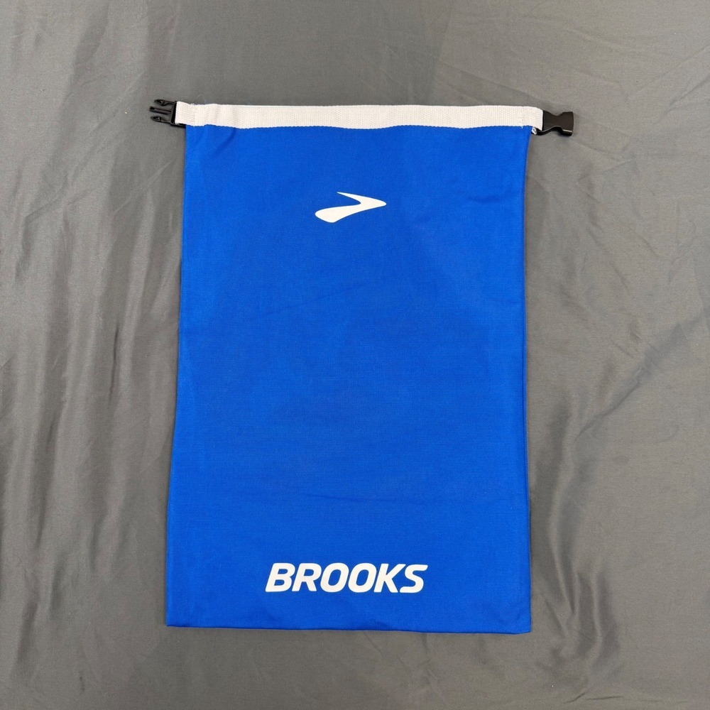 Brooks Running Blue Roll Top Dry Bag Recycled Polyester Wet Bag 19x12.5
